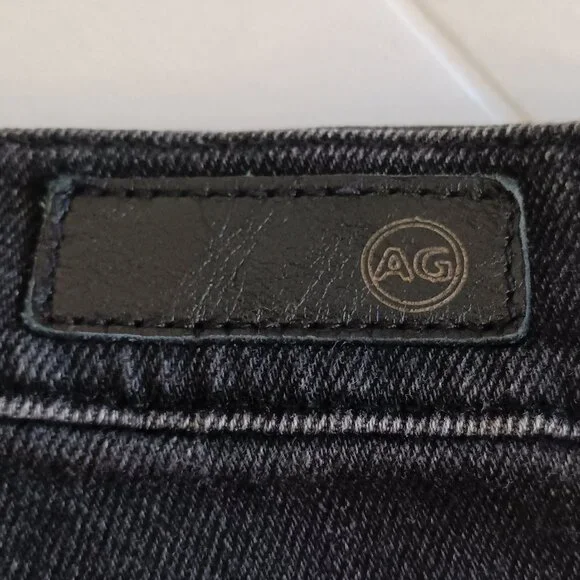 AG (Adriano Goldschmied) Black Brinley Mid Rise Straight Jeans Waist 32 - Picture 6 of 16